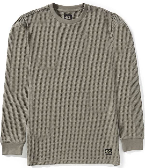 ルーカ メンズ アウター ニット・セーター RVCA Long Sleeve Day Shifthermal Pullover Olive オリーブ