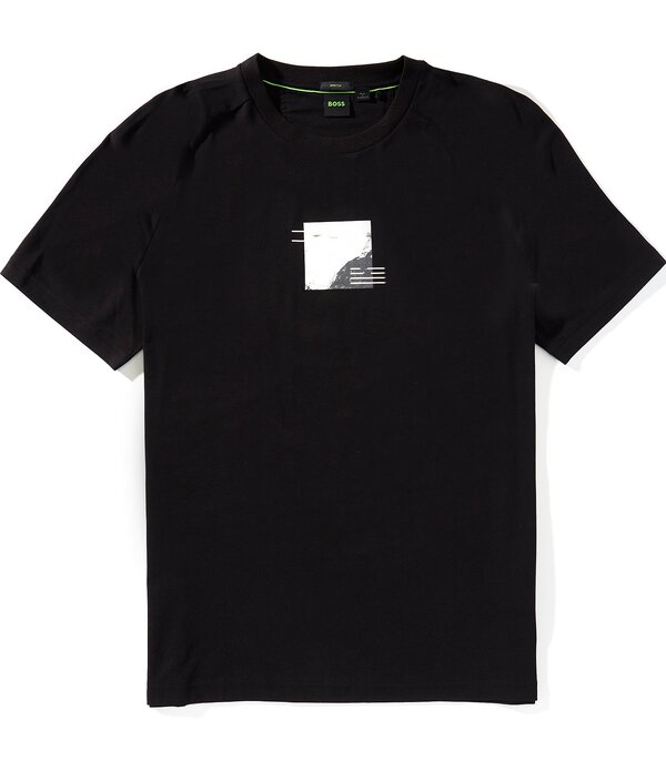 ヒューゴボス メンズ トップス シャツ Hugo Boss Stripe Zone Short Sleeve T-Shirt Black ブラック