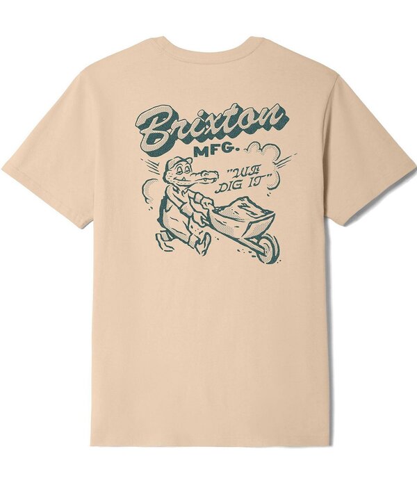 ブリクス英トン メンズ トップス プルオーバー Brixton Dig It Gator Short Sleeve T-Shirt Cream 皮膚軟化剤