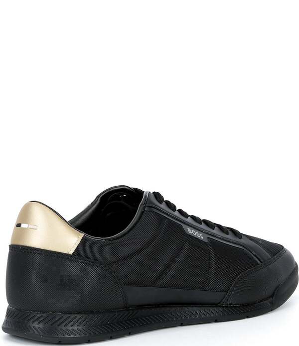 ヒューゴボス メンズ ボトムス カジュアルパンツ スニーカー Hugo Boss Orange Men's Nitan Low Profile Sneakers Black/Gold ブラック