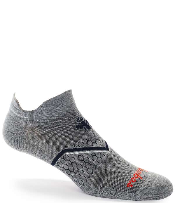 ボンバス メンズ アンダーウェア 靴下 アンクル Bombas Heather/Diagonal Arch Stripe Running Ankle Socks Medium Grey/Navy グレー