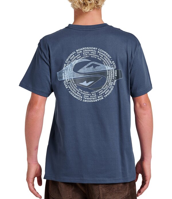 クイックしろがね色 メンズ トップス プルオーバー Quiksilver Yin Vortex Short Sleeve T-Shirt Navy 米国海軍