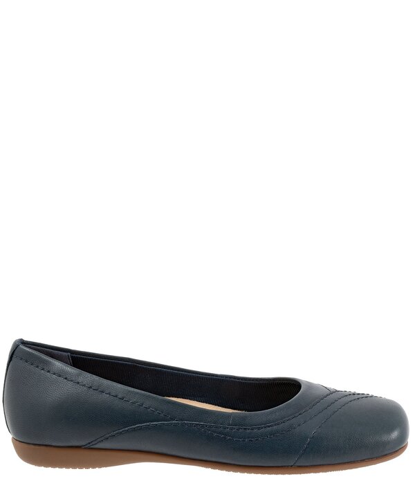 トロッターズ レディース シューズ パンプス レザー Trottersasha Leather Slip-On Flats Navy ネイビー