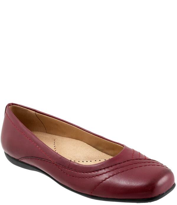 トロッターズ レディース シューズ パンプス レザー Trottersasha Leather Slip-On Flatsangria