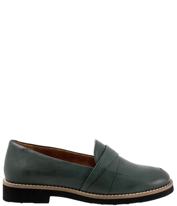 ソフトウォーク レディース シューズ スリッポン・ローファー レザー SoftWalk Walsh Leather Loafers Dark Green グリーン｜ReVida 店