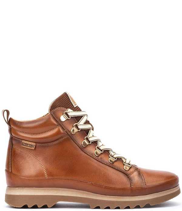 ピコリーノス レディース シューズ ブーツ・レインブーツ レザー Pikolinos Women's Vigo W3W Leather Lug Sole Booties Brandy