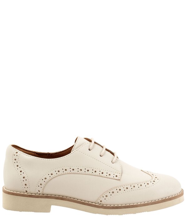 ソフトウォーク レディース シューズ オックスフォード ブローグ レザー SoftWalk Women's Willet Leather Brogue Detail Oxfords Ivory アイボリー｜ReVida 店