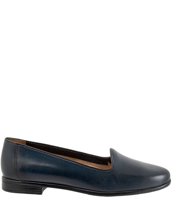 トロッターズ レディース シューズ パンプス レザー ローファー Trotters Liz Lux Leather Slip on Loafers Navy ネイビー