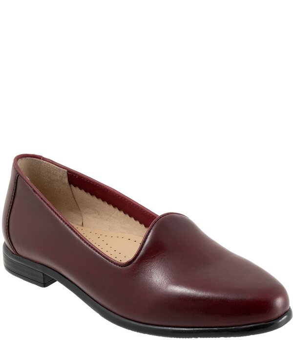 トロッターズ レディース シューズ パンプス レザー ローファー Trotters Liz Lux Leather Slip on Loafers Oxblood オックスブラッド画像