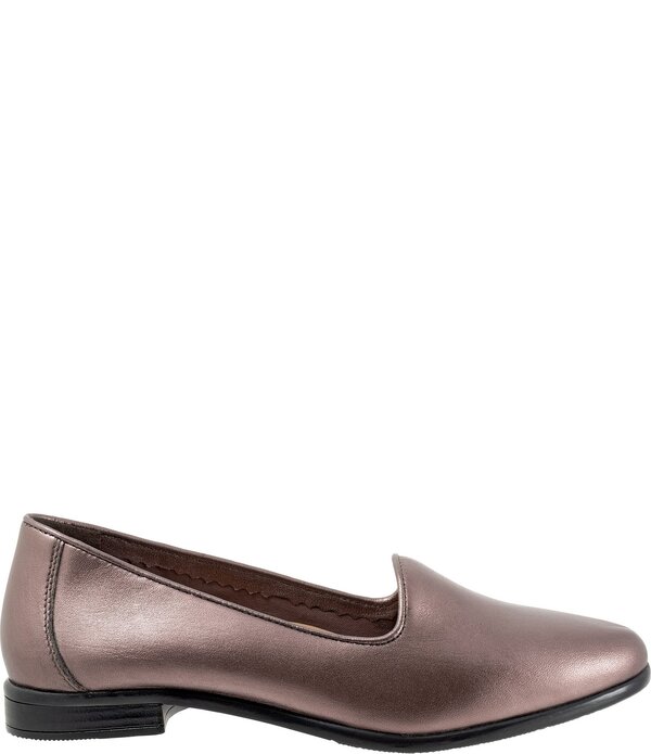トロッターズ レディース シューズ パンプス レザー ローファー Trotters Liz Lux Leather Slip on Loafers Rose Pewter ピューター