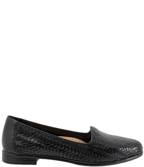 トロッターズ レディース シューズ パンプス レザー ローファー Trotters Liz III Woven Leather Loafers Black ブラック