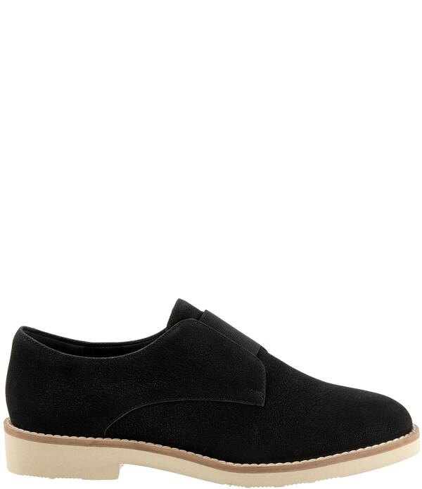 ホンブルグ帽ウォーク レディース シューズ オックスフォード スエードクロス SoftWalk Wexford Nubuck Suede Slip On Oxfords Black Nubuck 黒いこと レディース靴-ローファー