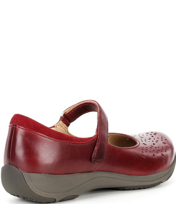 ダンスコ レディース シューズ パンプス レザー Dansko Stacy Perforated Leather Mary Jane Flats Red レッド｜ReVida 店 29,120円