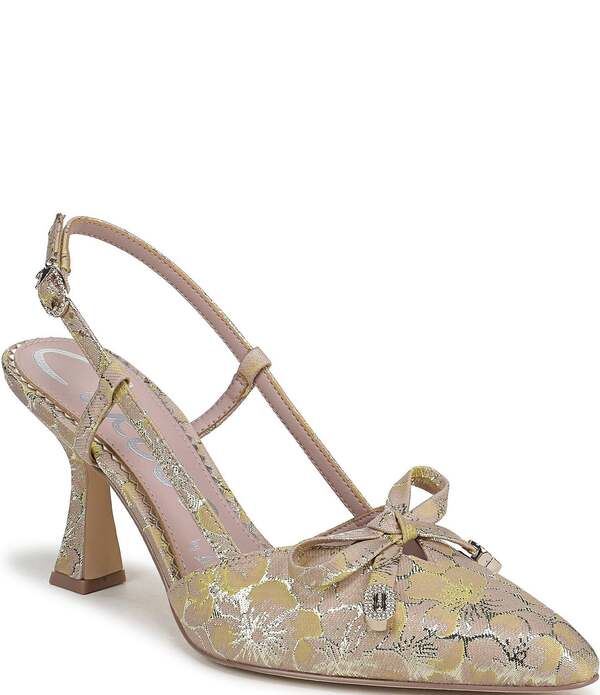 サムエデルマン レディース シューズ 踵 御花柄 御花 Circus NY by Sam Edelman Monica Floral Bow Detail Slingback Dress Pumps Ballet Blush 毛はらい