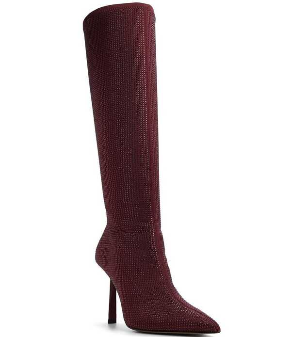 アルド レディース シューズ ブーツ・レインブーツ トール ALDO Innez Rhinestone Tall Dress Boots Bordo