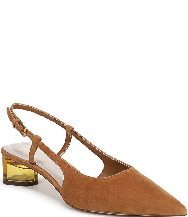 フランコサルト レディース シューズ 踵 スエードクロス Sarto by Franco Sarto Amelie Suede Slingback Clear Heel Pumpsaddle