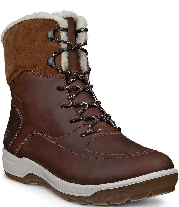 エコー レディース シューズ ブーツ・レインブーツ レザー ECCO Women's Trace Lite Waterproof Leather Winter Booties Camel キャメル 27,820円