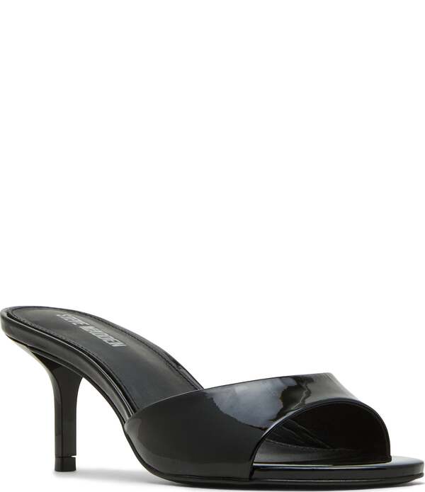 スティーブ マデン レディース シューズ サンダル レザー Steve Madden Kendrix Patent Leather Dresslide Sandals Black ブラック