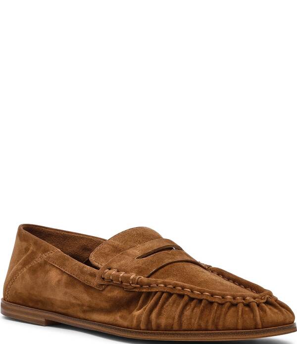 スティーブ マデン レディース シューズ スリッポン・ローファー スエードクロス Steve Madden Women\u0027stewart Suede Penny Loafers Chestnut ローファー-レディース靴