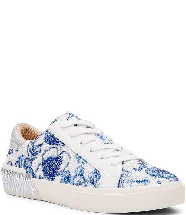 ベッツィジョンソン レディース シューズ スニーカー フラワー柄 フラワー Blue by Betsey Johnson Damon Floral Pearl Embellished Sneakers White/Blue Floral ホワイト