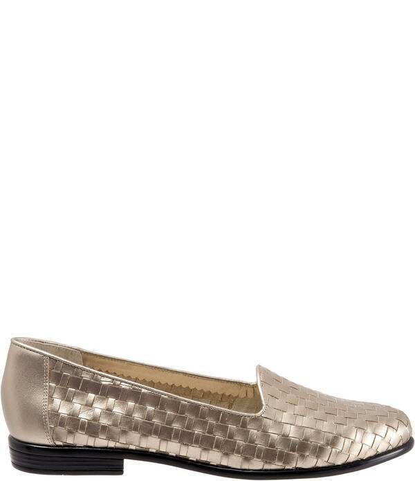 トロッターズ レディース シューズ パンプス レザー ローファー Trotters Liz Woven Leather Loafers Pewter ピューター