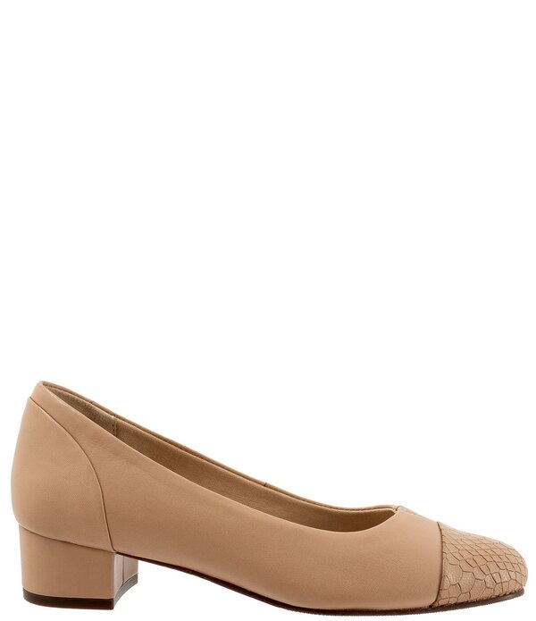 トロッターズ レディース シューズ パンプス 刷り上げる 鳥打ち帽 なめし革 Trotters Daisy Leather Snake Print Cap Toe Pumps Nude Snake パンプス-レディース靴