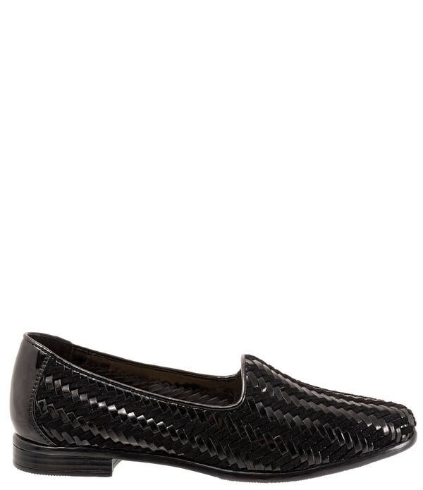 トロッターズ レディース シューズ パンプスエード レザー ローファー Trotters Liz III Woven Leather and Suede Loafers Black/Black ブラック