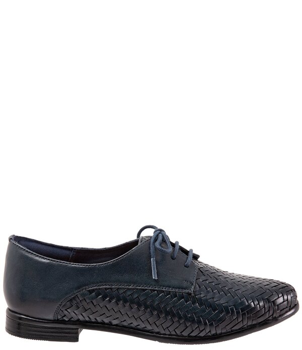 トロッターズ レディース シューズ オックスフォード レース レザー Trotters Lizzie Herringbone Woven Leather Lace Up Dress Oxfords Navy ネイビー｜ReVida 店 27,232円