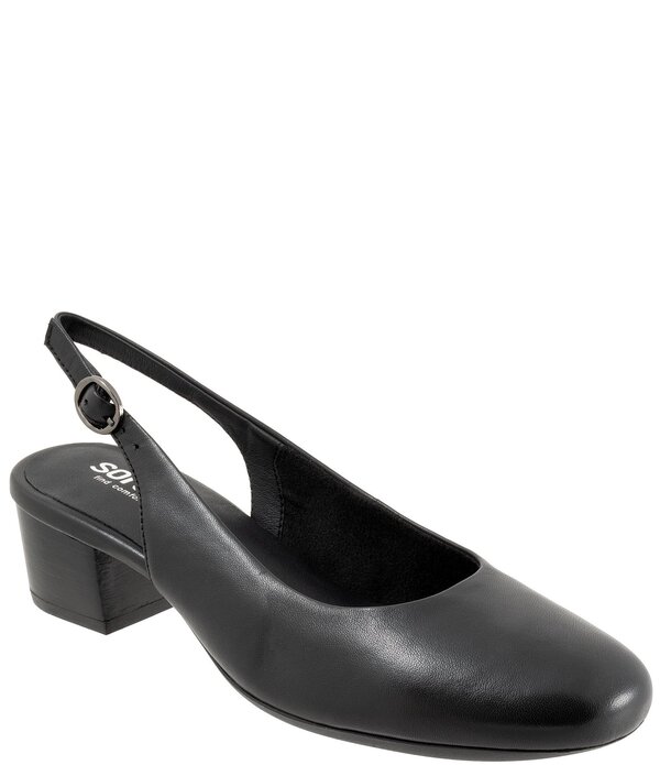 ソフトウォーク レディース シューズ パンプス レザー SoftWalk Largo Leather Slingback Pumps Black ブラック｜ReVida 店