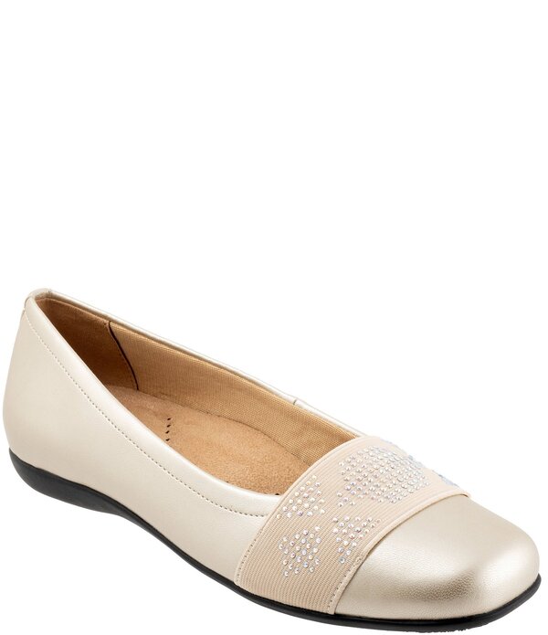 トロッターズ レディース シューズ パンプス トール Trottersamantha Metallic Gem Band Slip-On Flats Champagne Gem シャンパン