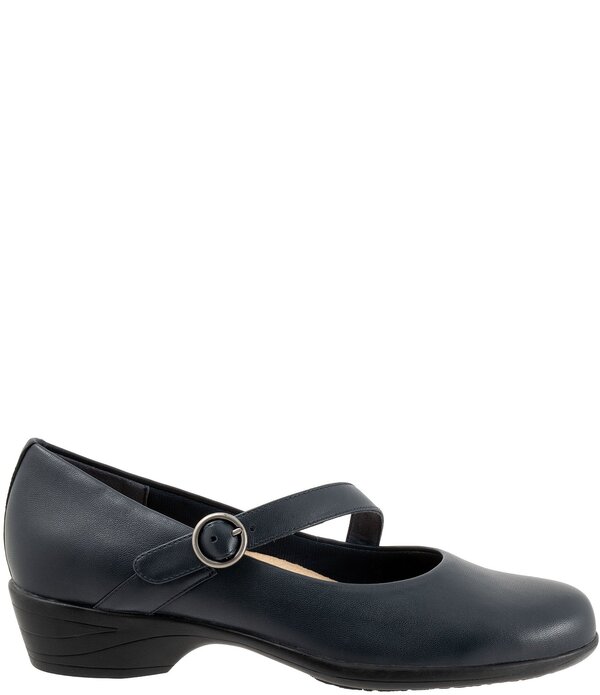 トロッターズ レディース シューズ パンプス 非相称 なめし革 Trotters Rochelleather Asymmetrical Mary Janes Navy 米国海軍 レディース靴-パンプス-靴