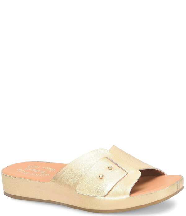 コークイーズ レディース シューズ パンプス サンダル なめし革 Kork-Ease Mesa Leather Slide Sandals Gold ゴールド