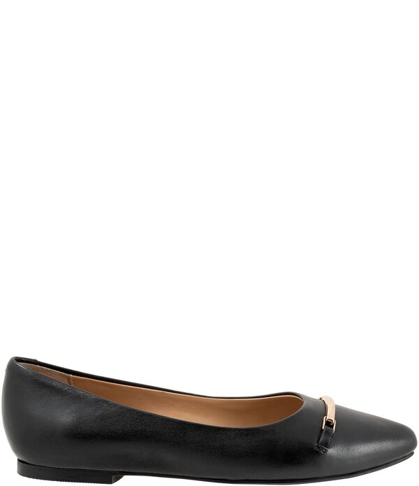 トロッターズ レディース シューズ パンプス レザー Trotters Everly Leather Pointed Toe Flats Black ブラック