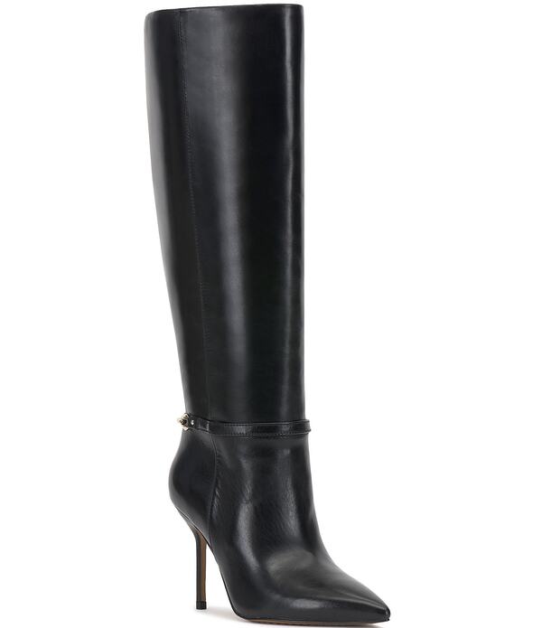 ヴィンスカムート レディース シューズ ブーツ・レインブーツ トール レザー Vince Camuto Mirtha Leather Link Hardware Tall Stiletto Boots Black ブラック 17,626円