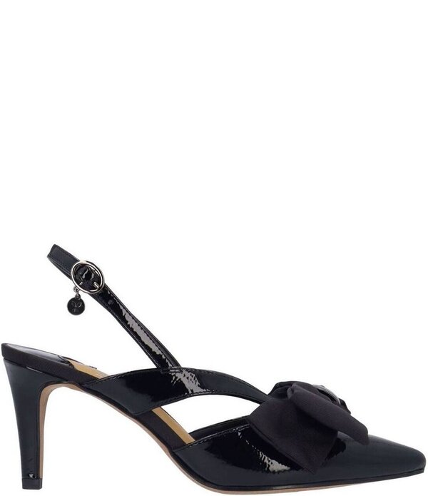 ジェイレニー レディース シューズ 踵 J. Renee Morigen Patent Bow Slingback Pumps Black 黒いこと