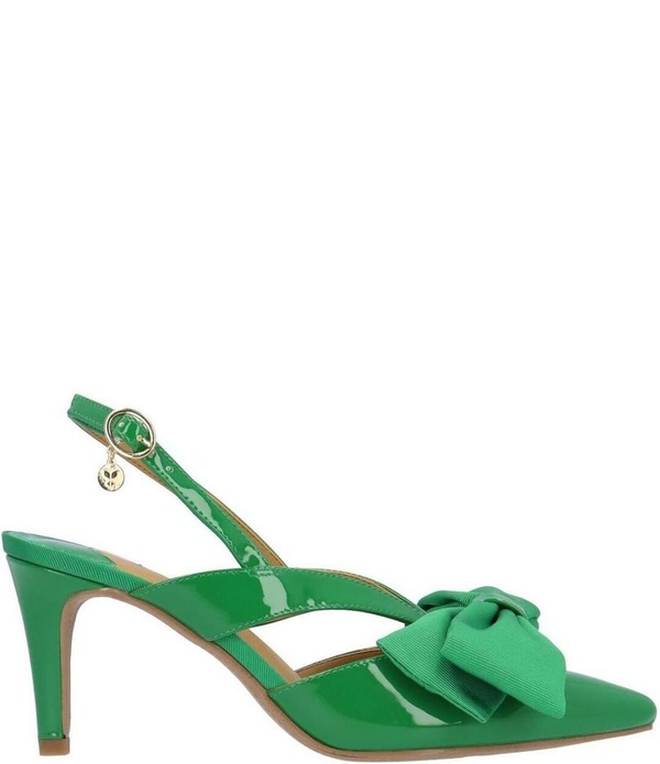 ジェイレニー レディース シューズ 踵 J. Renee Morigen Patent Bow Slingback Pumps Green 緑であること