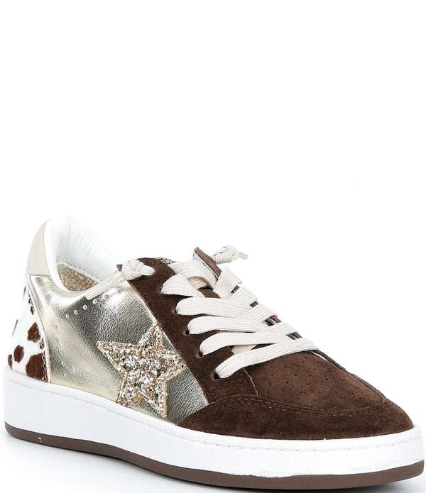 ヴィンテージハバナ レディース ボトムス カジュアルパンツ プリントール スニーカー Vintage Havana Denisse Cow Print Metallic Sneakers Washed Gold/Brown ブラウン|ReVida 店