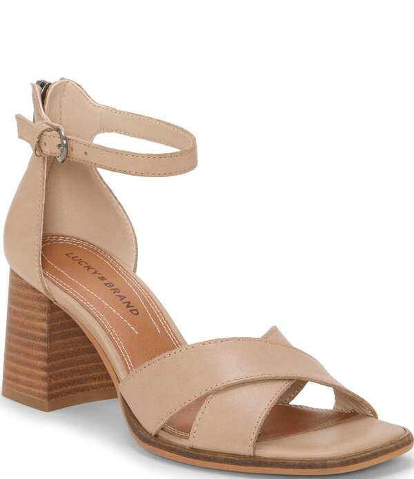 ラッキーブランド レディース シューズ ヒール サンダル Lucky Brand Herrika Cross Band Block Heel Sandalsmoke Grey グレー