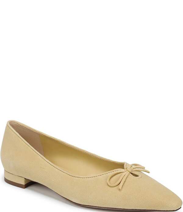 サムエデルマン レディース シューズ パンプスエード Sam Edelman Esmira Suede Bow Detail Ballet Flats Dustyellow イエロー