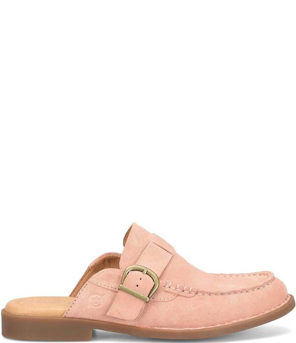 ボーン レディース シューズ パンプスエード Born Meg Suede Buckle Mules Pink ピンク