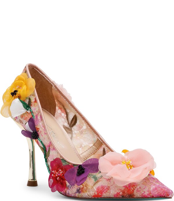 ベッツィジョンソン レディース シューズ ヒール フラワー柄 フラワー Blue by Betsey Johnson Darcy Multi Floral Ornament Stiletto Pumps Nude/Multi マルチカラー｜ReVida 店