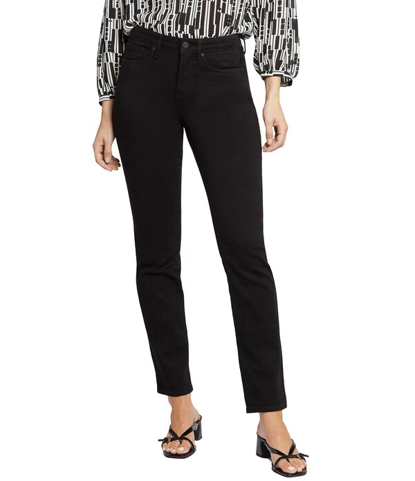エヌワイディージェイ レディース ボトムス デニムパンツ プチ ジーンズ NYDJ Petite Size Sheri Slimid Rise Stretch Denim Jeans Black ブラック