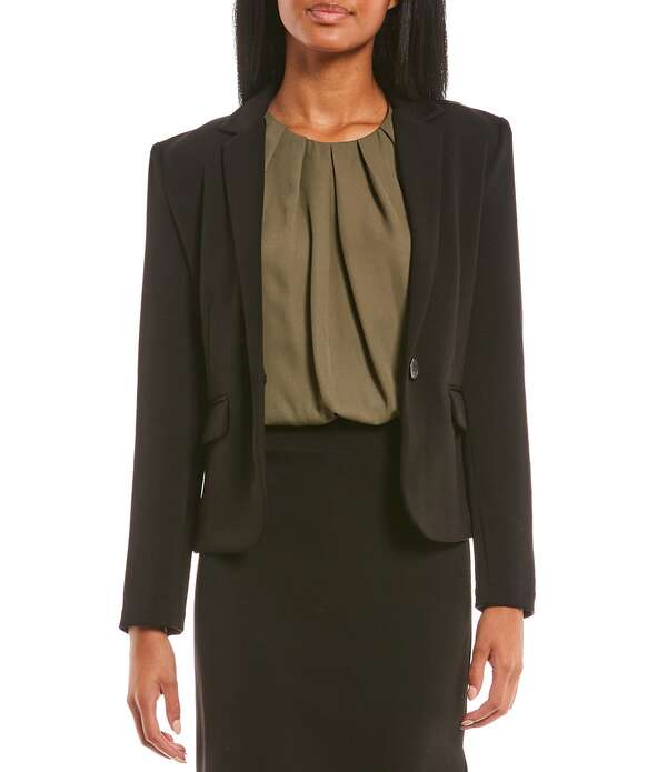 I.N.サンフランシスコ レディース アウター 上衣・上衣 スポーツジャケット I.N. San Francisco Notched Collar Single Button Front Blazer Jacket Black 黒いこと