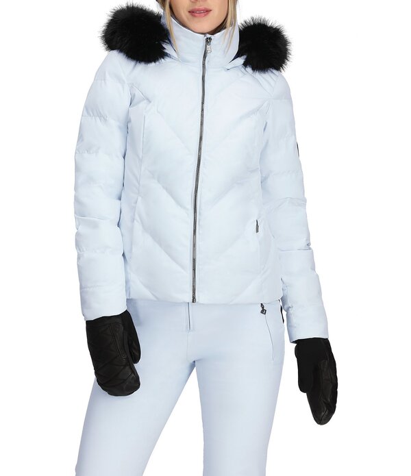 オバマイヤー レディース アウター コート ジャケット Obermeyer Bombshell Faux Fur Trim Insulated Wateresistant Puffer Ski Jacket Daylight Blue ブルー