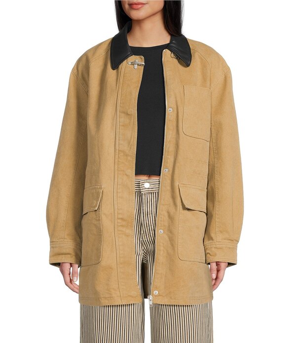 トップショップ レディース アウター ジャケット・ブルゾン TOPSHOP Collared Field Jacketan タン｜ReVida 店
