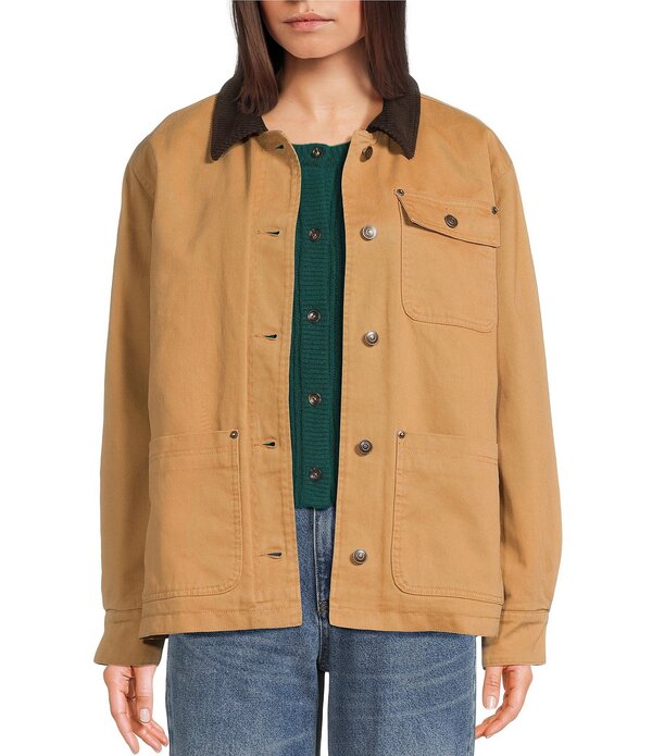 カッパーキー レディース アウター 上衣・上衣 対照 Copper Key Contrast Collar Work Jacket Camel 駱駝