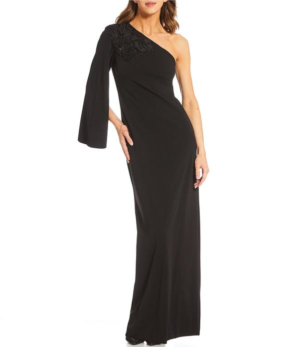 ヴィンスカムート レディース トップス ワンピース フラワー柄 マキシ フラワー Vince Camutone Shoulder Long Sleeve Floral Embellishment Maxi Gown Black ブラック