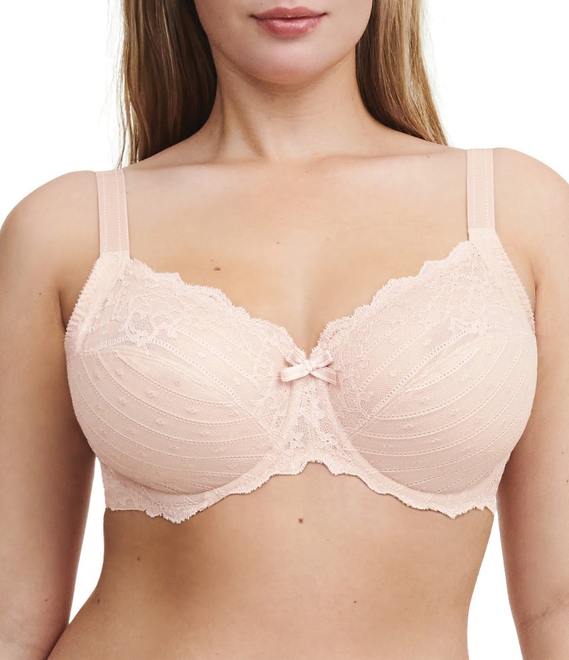 シャントル レディース アンダーウェア ブラジャー フラワー柄 レース フラワー Chantelle Rive Gauche Floral Stretch Lace 3-Part Cup Underwire Bra English Rose