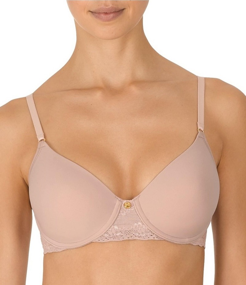 ナトリ レディース アンダーウェア ブラジャー レーストリム Tシャツ レース Natori Bliss Perfection Contour Underwire Lace Trim T-Shirt Bra Rose Beige ベージュ