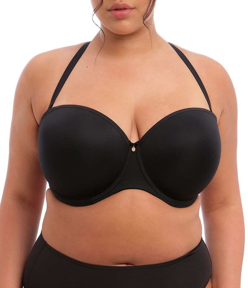 エロミ レディース アンダーウェア ブラジャー ストラップレス Elomi Smooth Moulded Seamless Underwire Strapless Bra Black ブラック